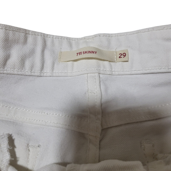 Levi's Denim 711 skinny white jeans, size 29 - Picture 4 of 7